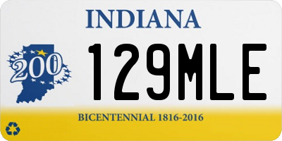 IN license plate 129MLE