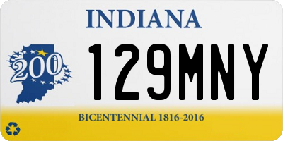 IN license plate 129MNY
