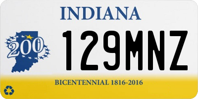 IN license plate 129MNZ