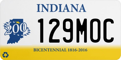 IN license plate 129MOC