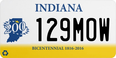 IN license plate 129MOW