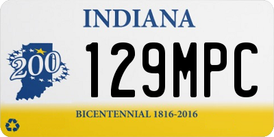 IN license plate 129MPC