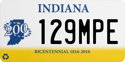 IN license plate 129MPE