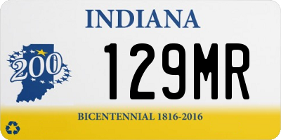 IN license plate 129MR