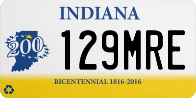 IN license plate 129MRE
