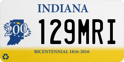 IN license plate 129MRI