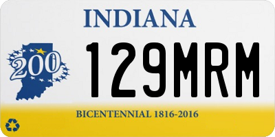 IN license plate 129MRM