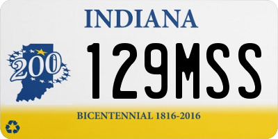 IN license plate 129MSS