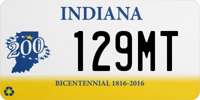 IN license plate 129MT