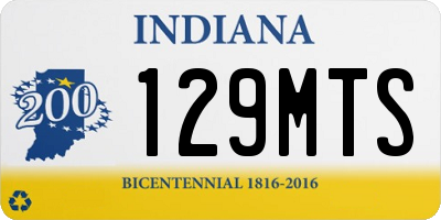 IN license plate 129MTS