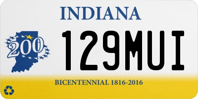 IN license plate 129MUI