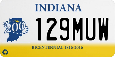 IN license plate 129MUW