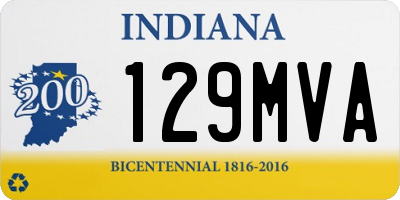 IN license plate 129MVA