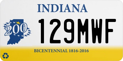 IN license plate 129MWF