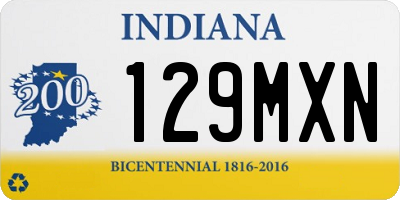 IN license plate 129MXN