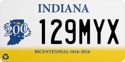 IN license plate 129MYX