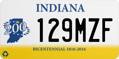 IN license plate 129MZF