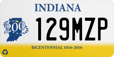 IN license plate 129MZP