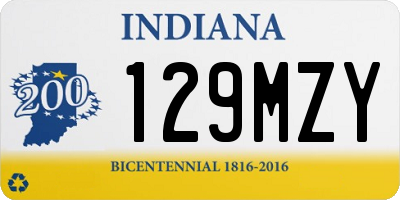 IN license plate 129MZY