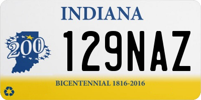 IN license plate 129NAZ