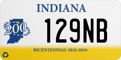 IN license plate 129NB