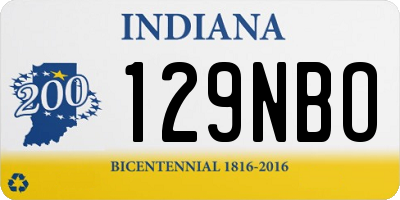 IN license plate 129NBO