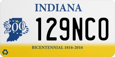 IN license plate 129NCO