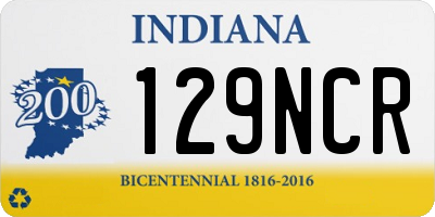 IN license plate 129NCR