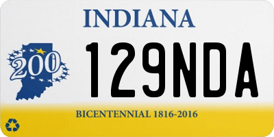 IN license plate 129NDA