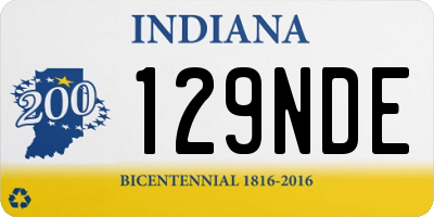 IN license plate 129NDE