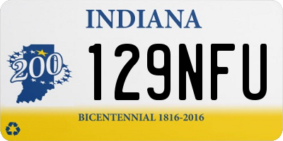 IN license plate 129NFU