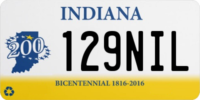IN license plate 129NIL
