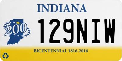 IN license plate 129NIW