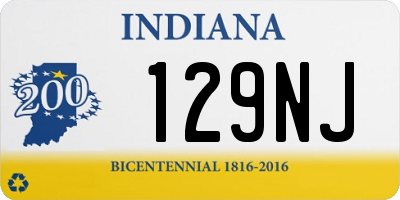 IN license plate 129NJ