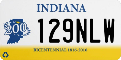 IN license plate 129NLW
