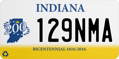 IN license plate 129NMA