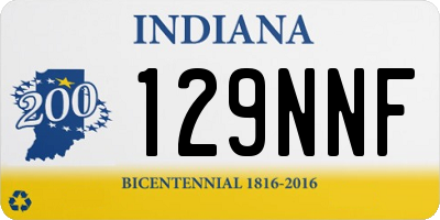 IN license plate 129NNF