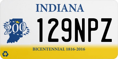 IN license plate 129NPZ