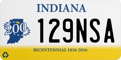 IN license plate 129NSA
