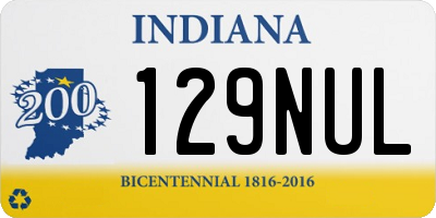 IN license plate 129NUL