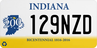 IN license plate 129NZD