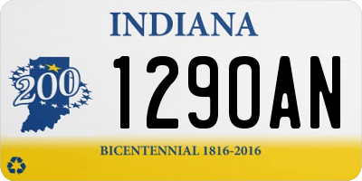 IN license plate 129OAN