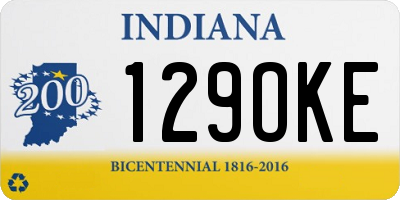 IN license plate 129OKE