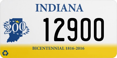 IN license plate 129OO