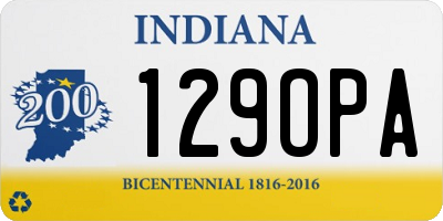 IN license plate 129OPA