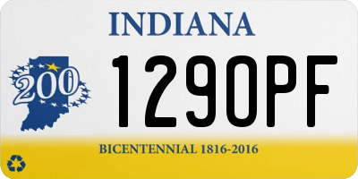 IN license plate 129OPF