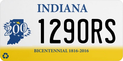 IN license plate 129ORS