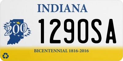 IN license plate 129OSA