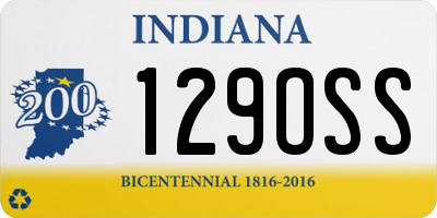 IN license plate 129OSS