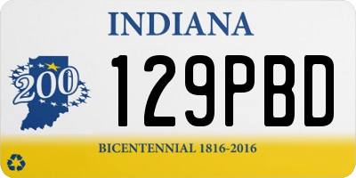 IN license plate 129PBD